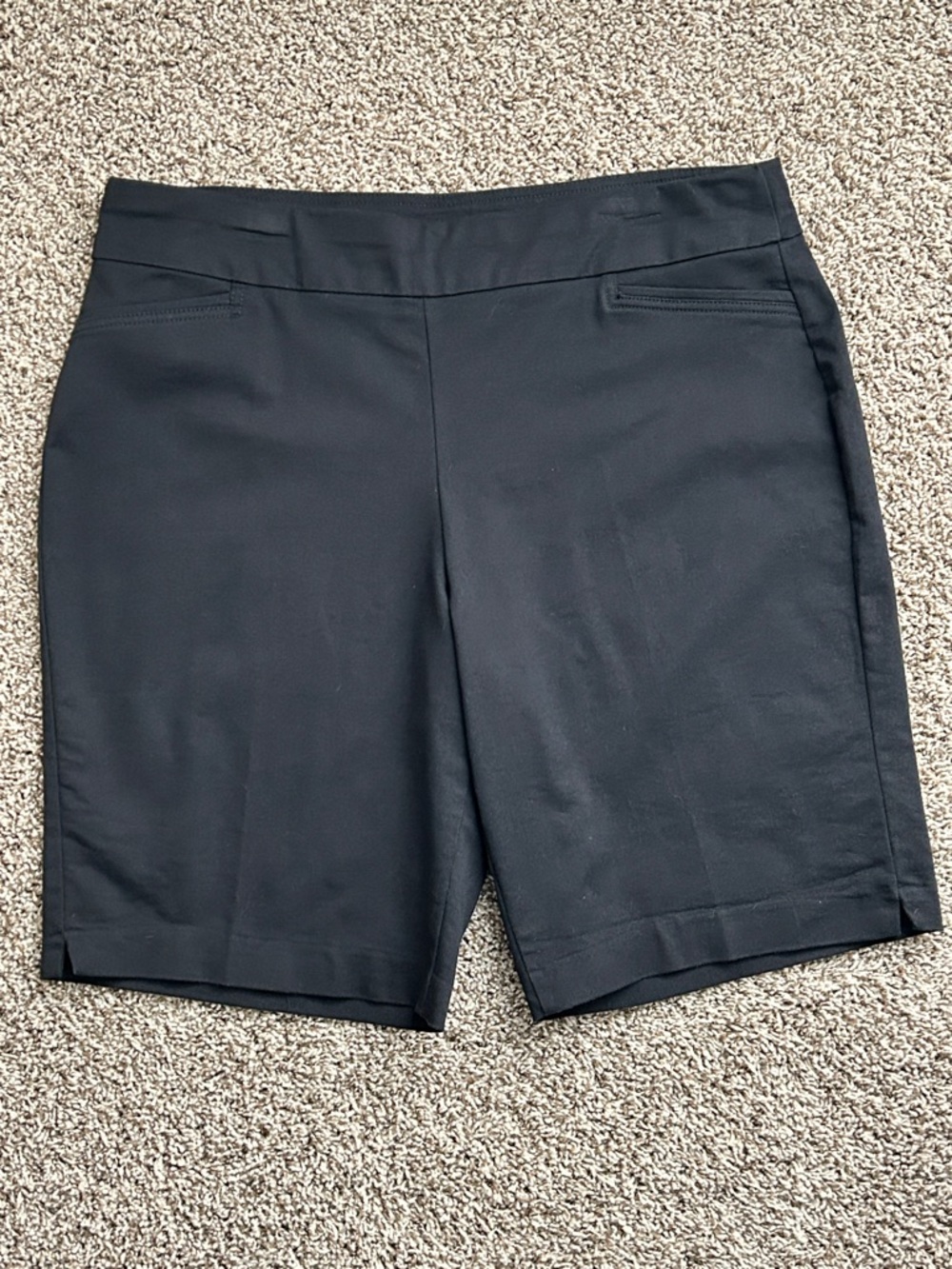 Croft & Barrow Effortless Stretch Bermuda Shorts, Size 18 Regular, Black Pull On